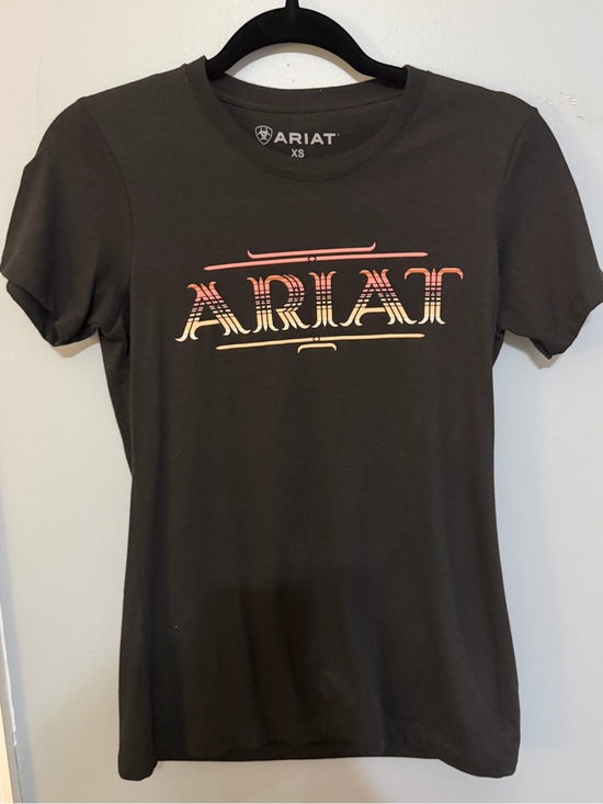 Ariat Tops - Ariat Women's Black Tee with Sunset Gradient Logo